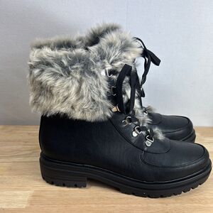 Sun + Stone Orlaa Cold-Weather Lug Sole Boots- Black SM- Size 9.5 M- NEW